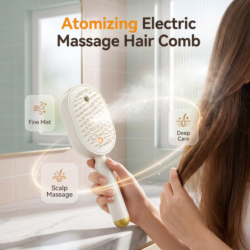 MistGlide – Spray Air Cushion Massage Comb