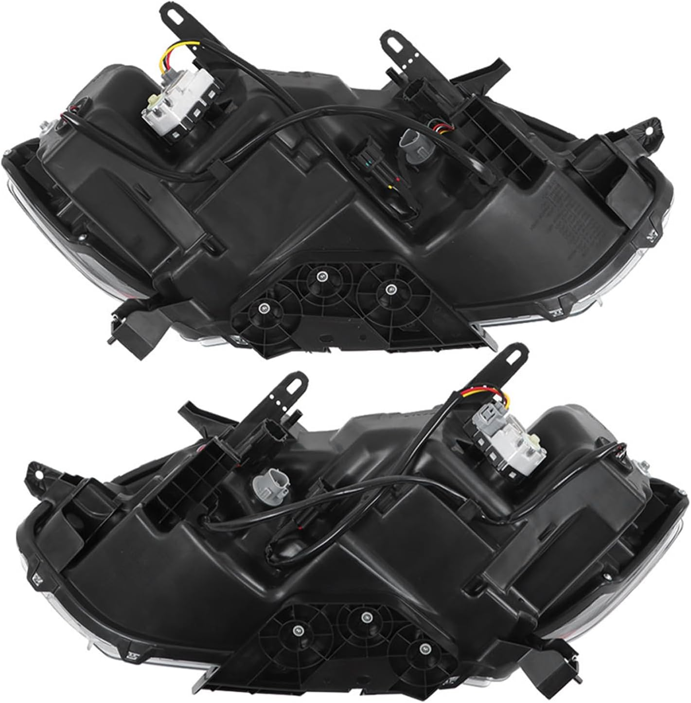 Headlight Assembly Set for 2014 2015 2016 Nissan Rogue – Driver & Passenger Side Clear Lens Headlamps