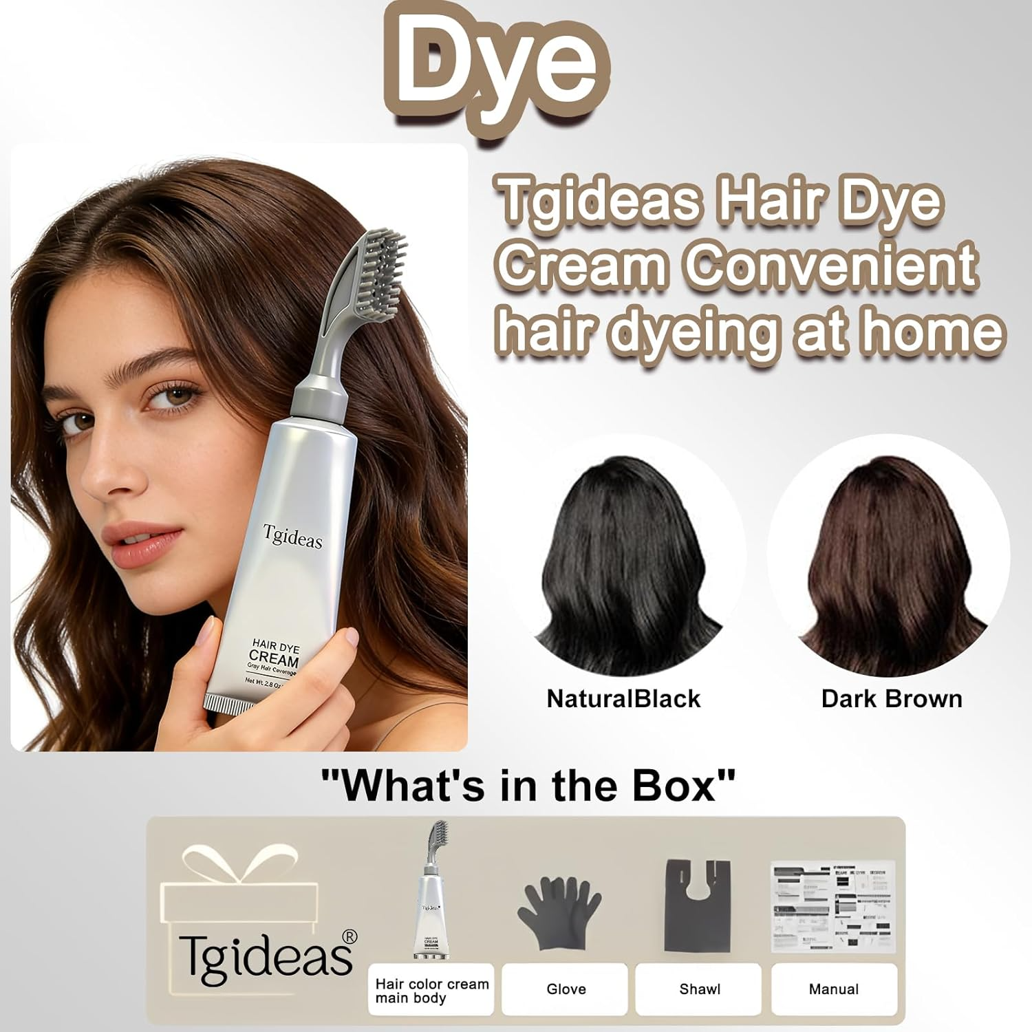 Tgideas Hair Dye Cream with Comb Applicator