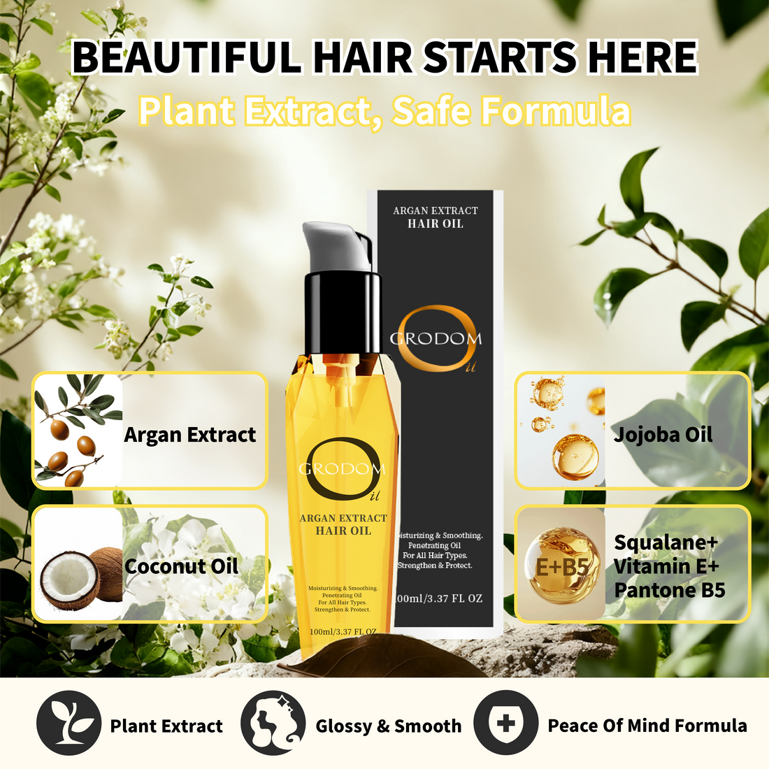 GRODOM Argan & Coconut Hair Oil 100ML